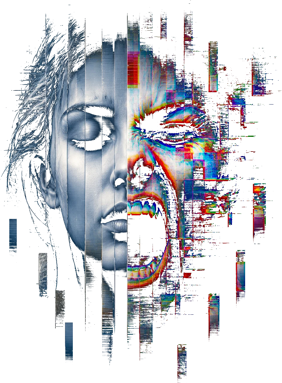 Same artwork after color knockout removed the background