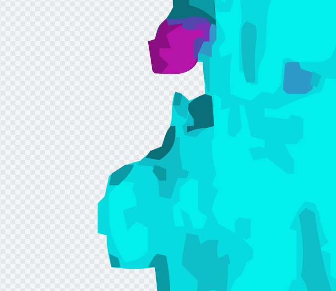The same artwork after Convert to Vector, with clean solid shapes and hard edges